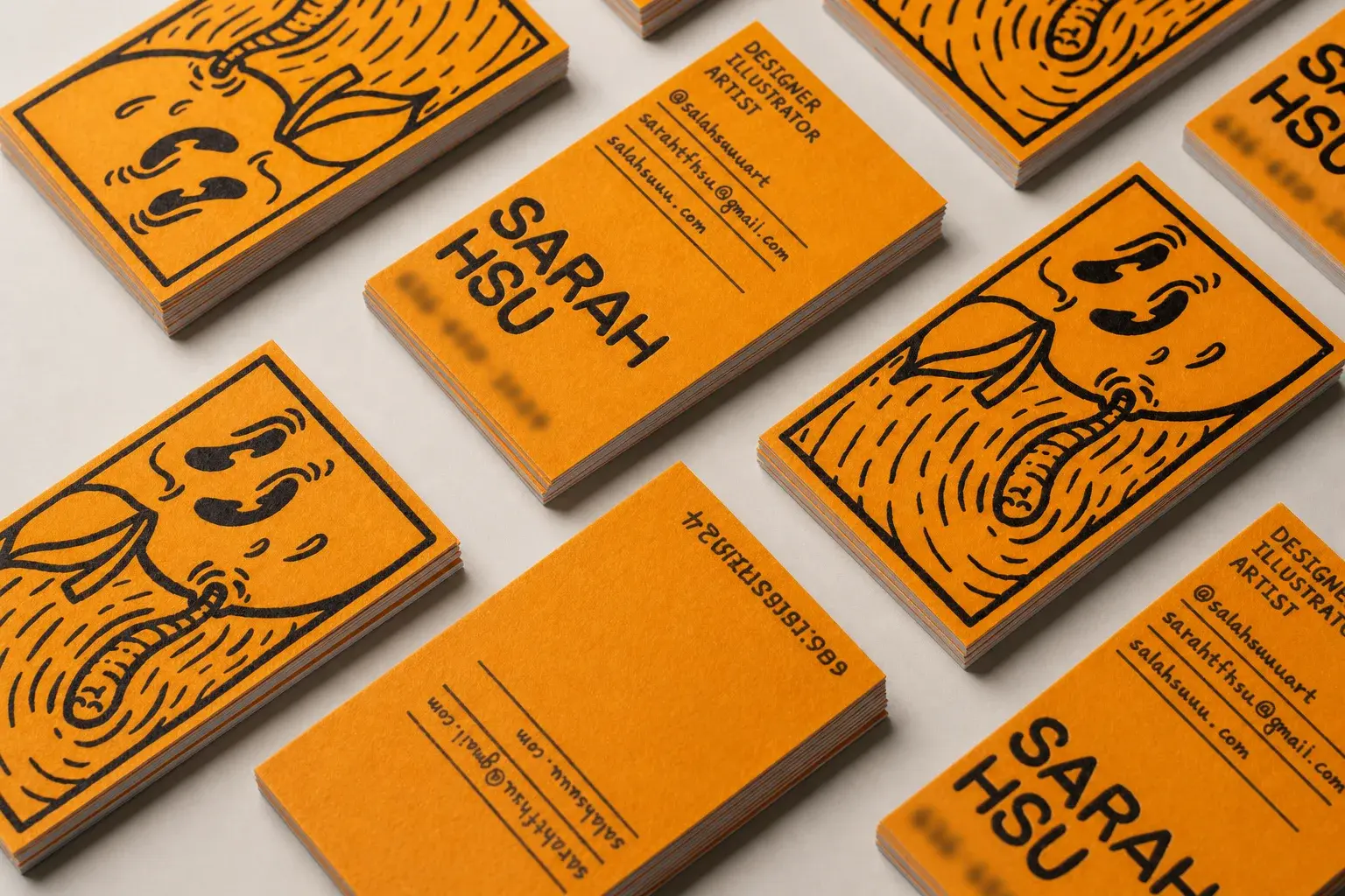 Letterpress business card printed by InkPavo, No. 014