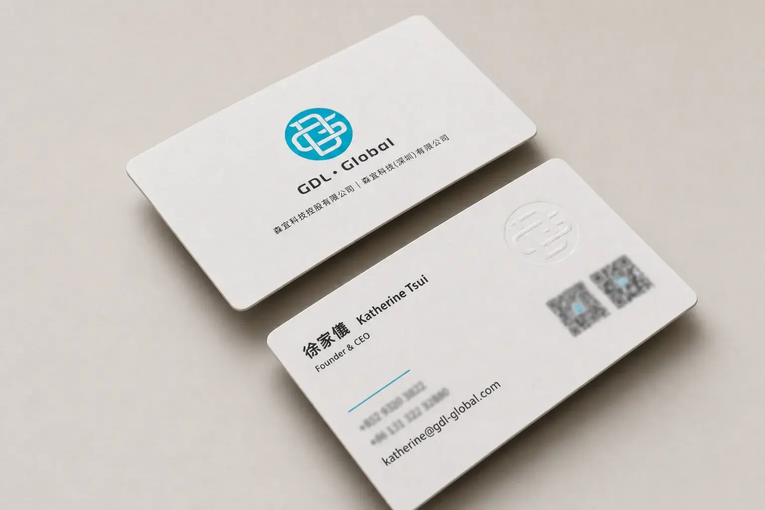 Letterpress business card printed by InkPavo, No. 017
