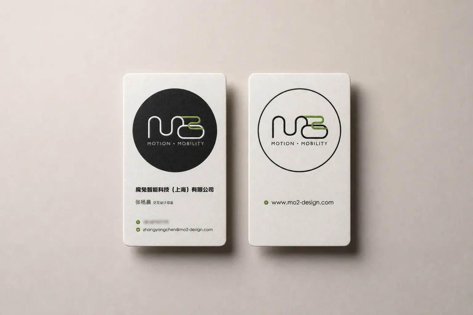 Letterpress business card printed by InkPavo, No. 020