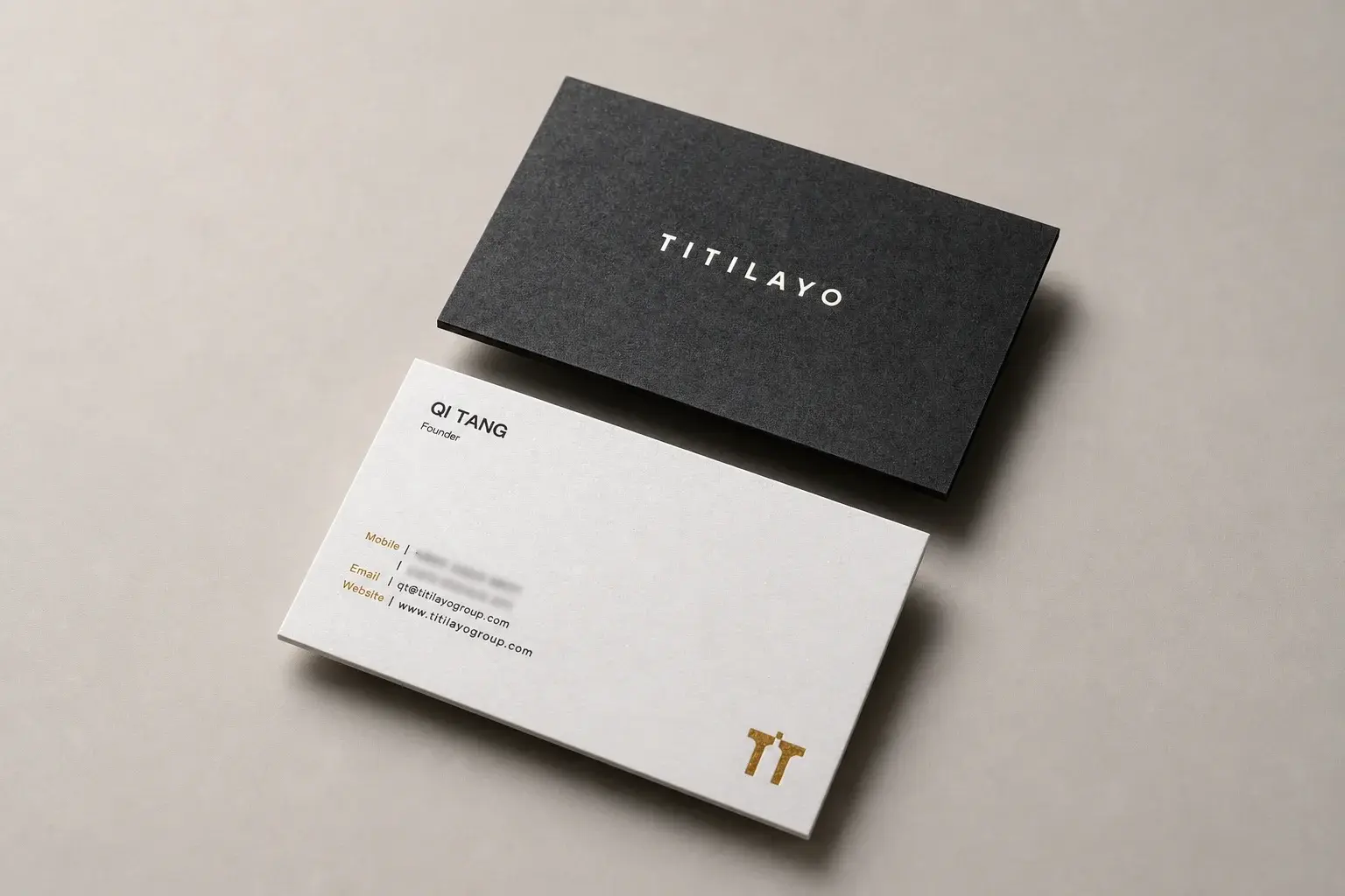 Letterpress business card printed by InkPavo, No. 023